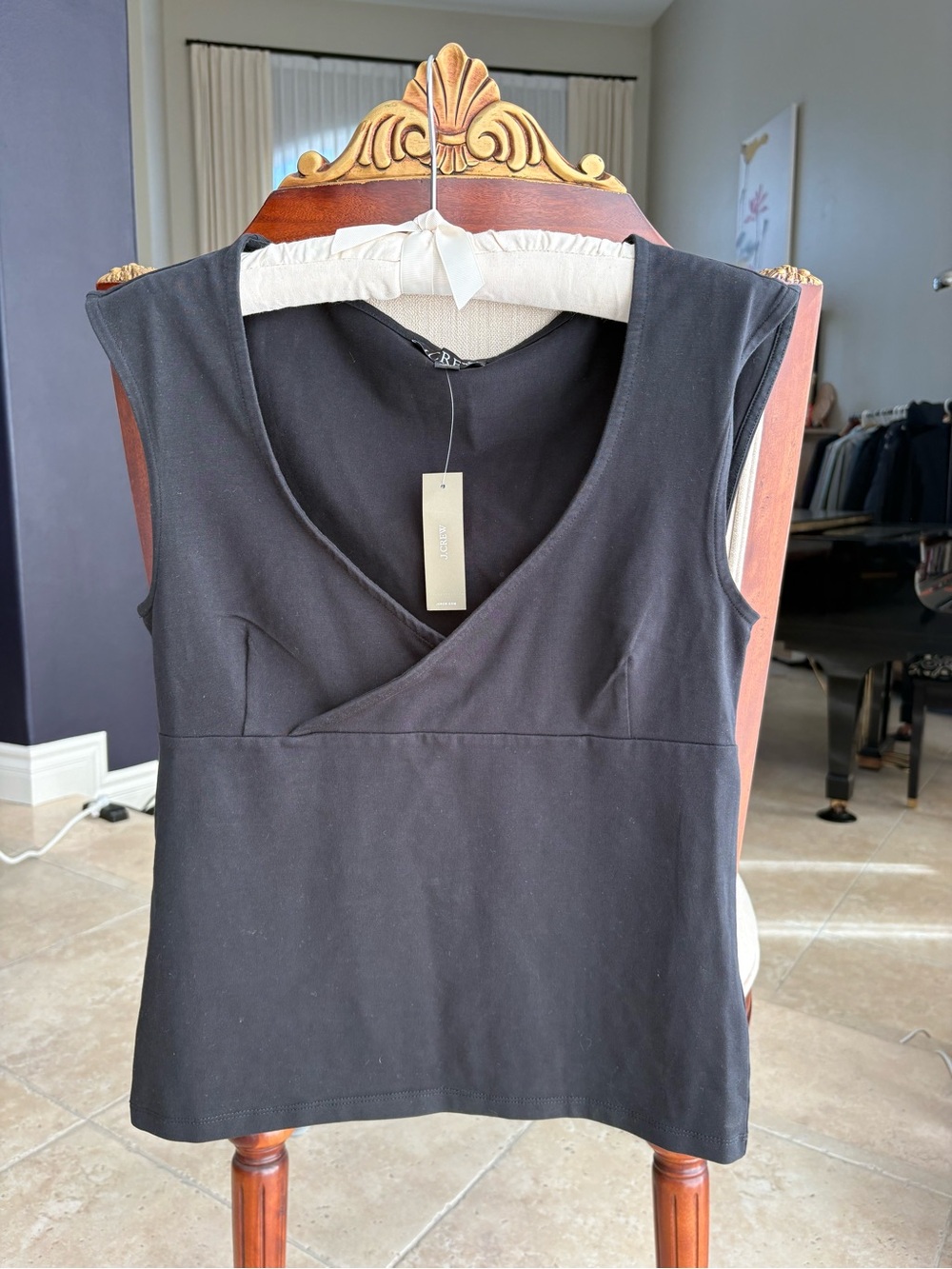 J Crew short sleeve surplice top